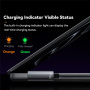 ESSAGER ES-X69 opletený nabíjecí kabel - USB-C na MagSafe 3 pro MacBook - 1 m - tmavě šedý