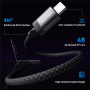 ESSAGER ES-X69 opletený nabíjecí kabel - USB-C na MagSafe 3 pro MacBook - 1 m - tmavě šedý