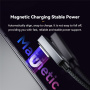 ESSAGER ES-X69 opletený nabíjecí kabel - USB-C na MagSafe 3 pro MacBook - 1 m - tmavě šedý