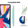 AhaStyle silikonový obal se vzorem slunečnic pro Apple Pencil 2. generace / Pro - modrý