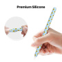 AhaStyle silikonový obal se vzorem slunečnic pro Apple Pencil 2. generace / Pro - modrý