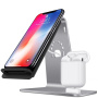 Bestand 2v1 nabíjecí stojánek pro iPhone s Lightning konektorem pro AirPods - šedý