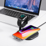 Dokovací a bezdrátová nabíjecí stanice pro iPhone / Apple Watch - černá