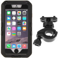Voděodolné pouzdro s držákem na kolo a motorku na řídítka pro iPhone 6 Plus / 6S Plus - černé