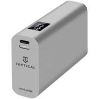 Tactical EDC Brick powerbanka z nerezové oceli s porty USB-C / USB-A - 9 600 mAh - stříbrná