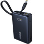 Baseus PicoGo powerbanka s integrovaným kabelem USB-C a porty USB-C / USB-A - 10 000 mAh - černá