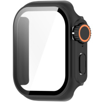 Pouzdro ve stylu Watch Ultra s tvrzeným sklem pro Apple Watch 42mm (Series 10 / 11) - černé