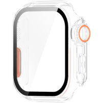 Pouzdro ve stylu Watch Ultra s tvrzeným sklem pro Apple Watch 42mm (Series 10 / 11) - mléčné