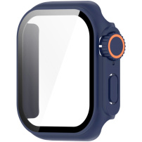 Pouzdro ve stylu Watch Ultra s tvrzeným sklem pro Apple Watch 42mm (Series 10 / 11) - tmavě modré