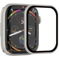 Rurihai tvrzené sklo s plastovým rámečkem pro Apple Watch 46mm - starlight