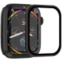 Rurihai tvrzené sklo s plastovým rámečkem pro Apple Watch 41mm - černé