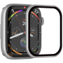 Rurihai tvrzené sklo s plastovým rámečkem pro Apple Watch 40mm - stříbrné