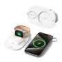 T5 3v1 bezdrátová MagSafe nabíječka pro iPhone / Apple Watch / AirPods - 15W - bílá