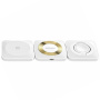 ESSAGER AKD095 3v1 variabilní bezdrátová nabíječka pro iPhone / Apple Watch / AirPods - 15W - bílá