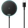 ESSAGER ES-WC19 bezdrátová MagSafe nabíječka s podsvícením pro iPhone / AirPods - 15W - černá