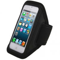 Sportovní pouzdro na ruku pro iPhone 5 / 5S / SE (2016) / 4 / 4S - černé