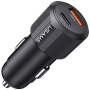 USAMS US-CC283 autonabíječka s porty USB-C / USB-A - 60W - černá