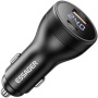 ESSAGER ES-CC17 autonabíječka s displejem a porty USB-C / USB-A - 100W - černá