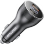 ESSAGER ES-CC17 autonabíječka s displejem a porty USB-C / USB-A - 100W - šedá