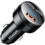 ESSAGER FSJ-008 autonabíječka s displejem a porty 2x USB-C / USB-A - 105W - černá