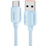 ESSAGER ES-X46 opletený nabíjecí a datový kabel - USB-A na USB-C - 2 m - modrý