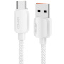 ESSAGER ES-X46 opletený nabíjecí a datový kabel - USB-A na USB-C - 2 m - stříbrný