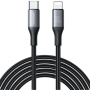 JOYROOM S-A28 opletený nabíjecí a datový kabel - USB-C na Lightning - 2 m - černý