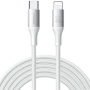 JOYROOM S-A28 opletený nabíjecí a datový kabel - USB-C na Lightning - 2 m - bílý