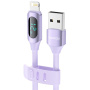 Toocki TQ-X55 nabíjecí a datový kabel - USB-A na Lightning - 1 m - fialový