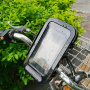F81 univerzální voděodolné pouzdro s držákem na kolo a motorku na řídítka pro iPhone - černé
