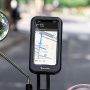 WEST BIKING univerzální magnetické voděodolné pouzdro s držákem na kolo a motorku na řídítka pro iPhone - černé