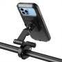 WEST BIKING univerzální magnetické voděodolné pouzdro s držákem na kolo a motorku na řídítka pro iPhone - černé