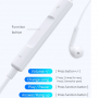 Joyroom JR-EP2 Bluetooth sluchátka s konektorem lightning - bílá