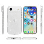 Transparentní kryt se třpytkami pro iPhone Air - stříbrný