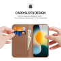 DUX DUCIS Hivo kožené flipové pouzdro pro iPhone 17 Pro Max - hnědé