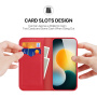 DUX DUCIS Hivo kožené flipové pouzdro pro iPhone Air - červené