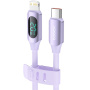Toocki TQ-X55 nabíjecí a datový kabel - USB-C na Lightning - 1 m - fialový