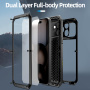 Extra odolné pouzdro proti nárazu, vodě a prachu pro iPhone 17 Pro / 18 Pro - černé
