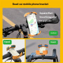 Z012 držák na kolo a motorku na řídítka pro iPhone - oranžovobílý