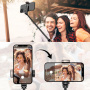 Q12 Bluetooth selfie tyč s tripodem pro iPhone - bílá