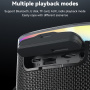 Yesido YSW25 bezdrátový Bluetooth reproduktor s podsvícením - černý