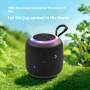 F6 bezdrátový Bluetooth reproduktor s podsvícením - zelený