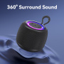USAMS YX014 bezdrátový Bluetooth reproduktor s podsvícením - černý
