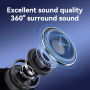 USAMS YX014 bezdrátový Bluetooth reproduktor s podsvícením - černý