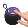 USAMS YX014 bezdrátový Bluetooth reproduktor s podsvícením - černý