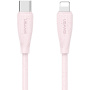 USAMS US-SJ717 nabíjecí a datový kabel - USB-C na Lightning - 1 m - růžový