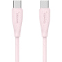 USAMS US-SJ716 nabíjecí a datový kabel - USB-C na USB-C - 1 m - růžový