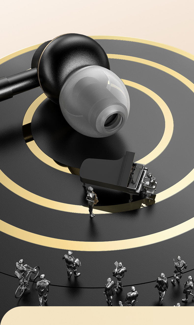 USAMS US-SJ482 sluchátka s konektorem USB-C - černozelená