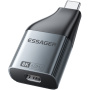 ESSAGER ES-OTG22 video redukce - Mini Display Port na USB-C - tmavě šedá