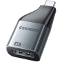 ESSAGER ES-OTG22 video redukce - Display Port na USB-C - tmavě šedá